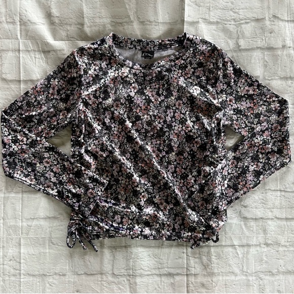 Floral Velour Shirt - Picture 1 of 5